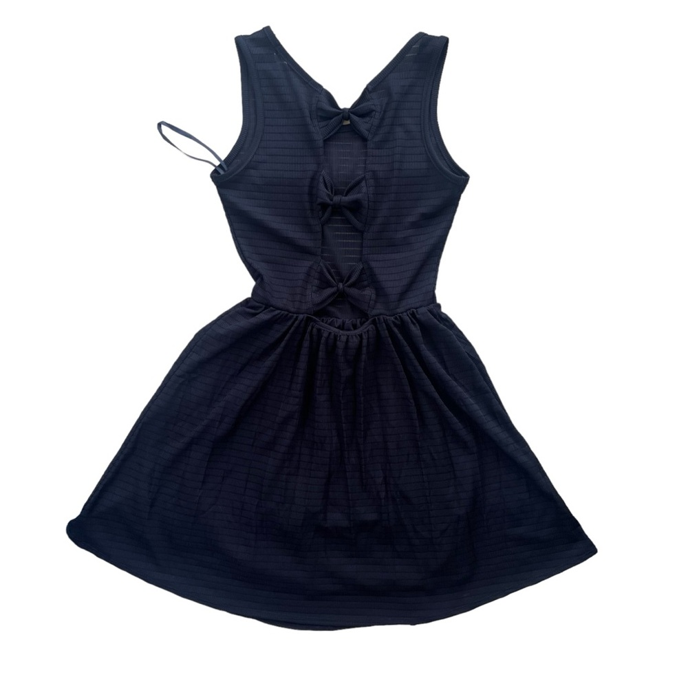 Ocean Drive Junior’s Size Medium Navy Sleeveless Sheer Bow Back Tank Dress A1046 - Picture 2 of 15